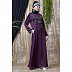 Designer abaya with embroidery work- Wine